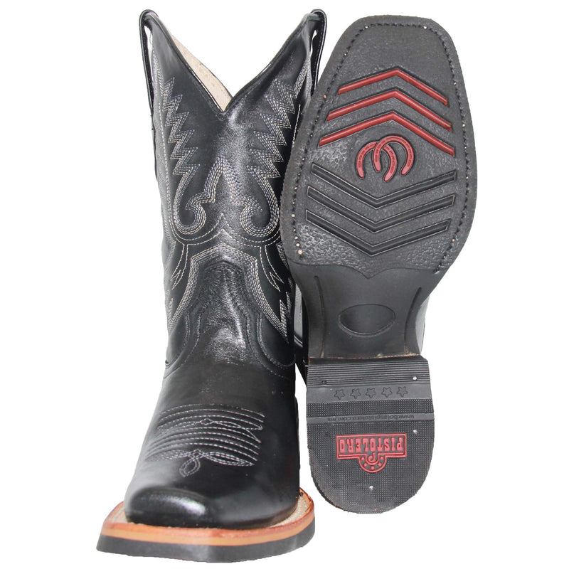 Mens Genuine Leather Square Toe Western Boots