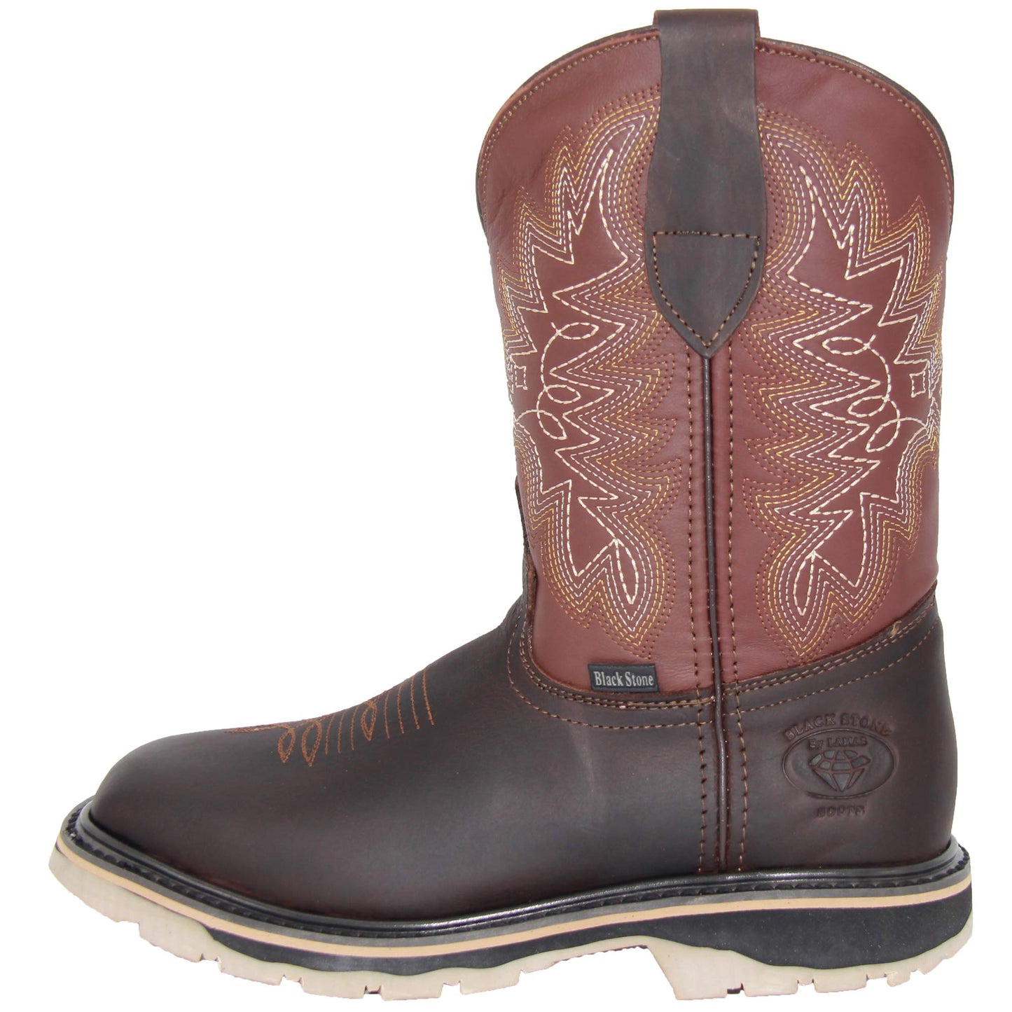 Men’s Leather Square Toe Western Work Boot