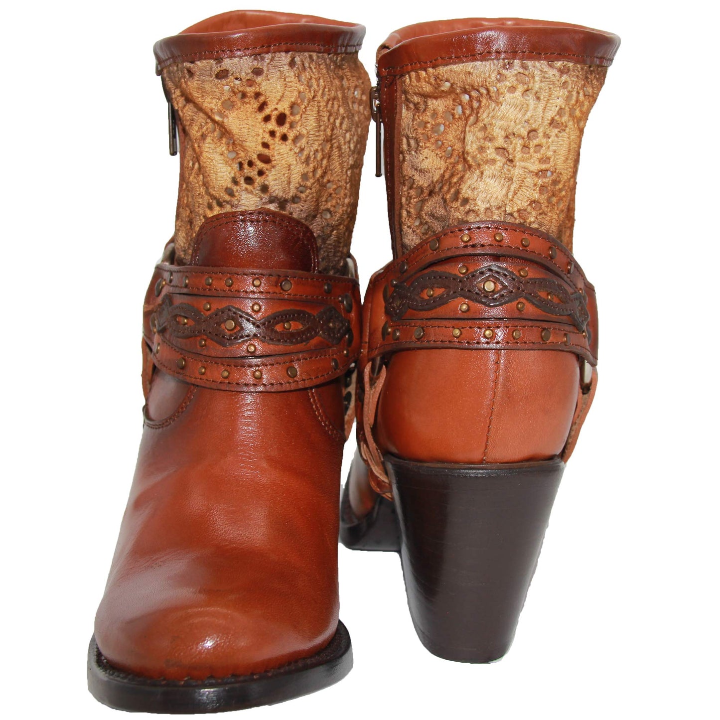 Women's Harness Short Ankle Cowgirl Boot