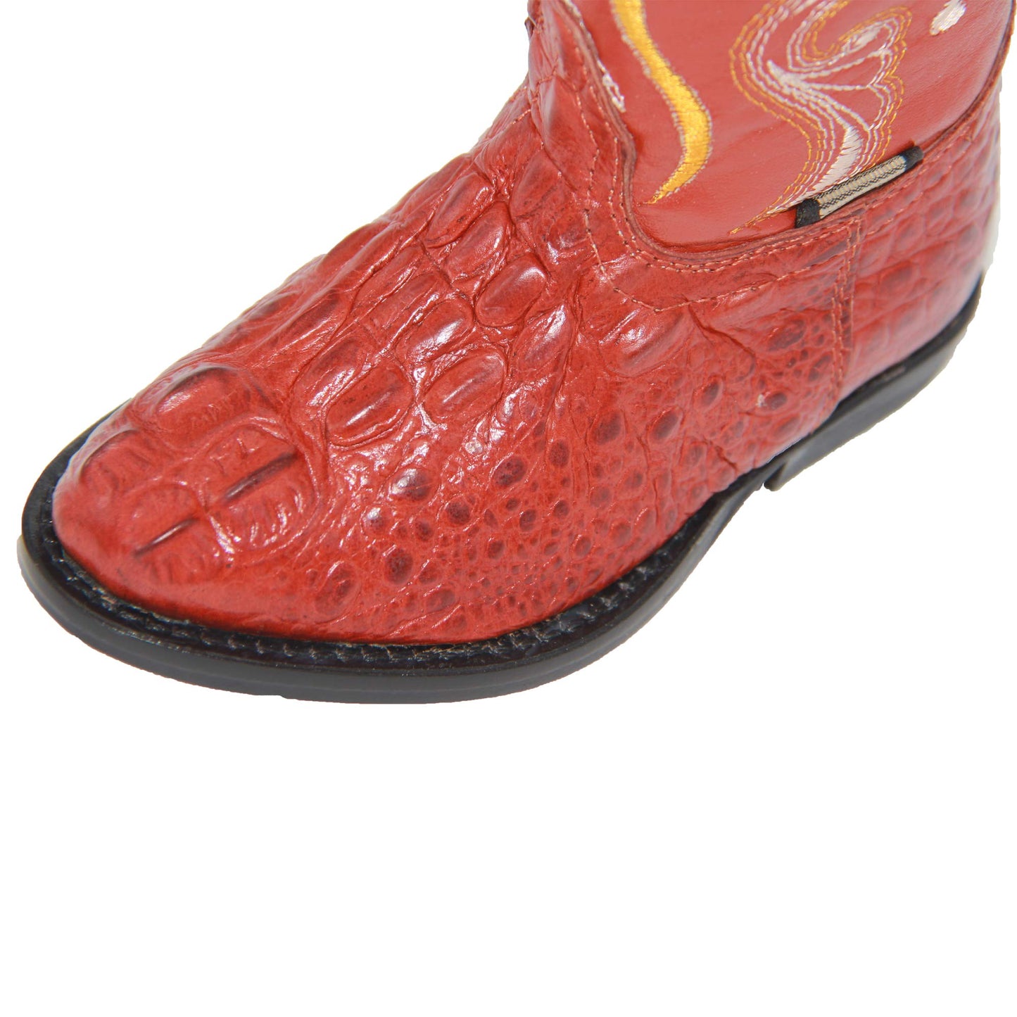 Toddler Infant Crocodile Print Oval Toe Western Boot