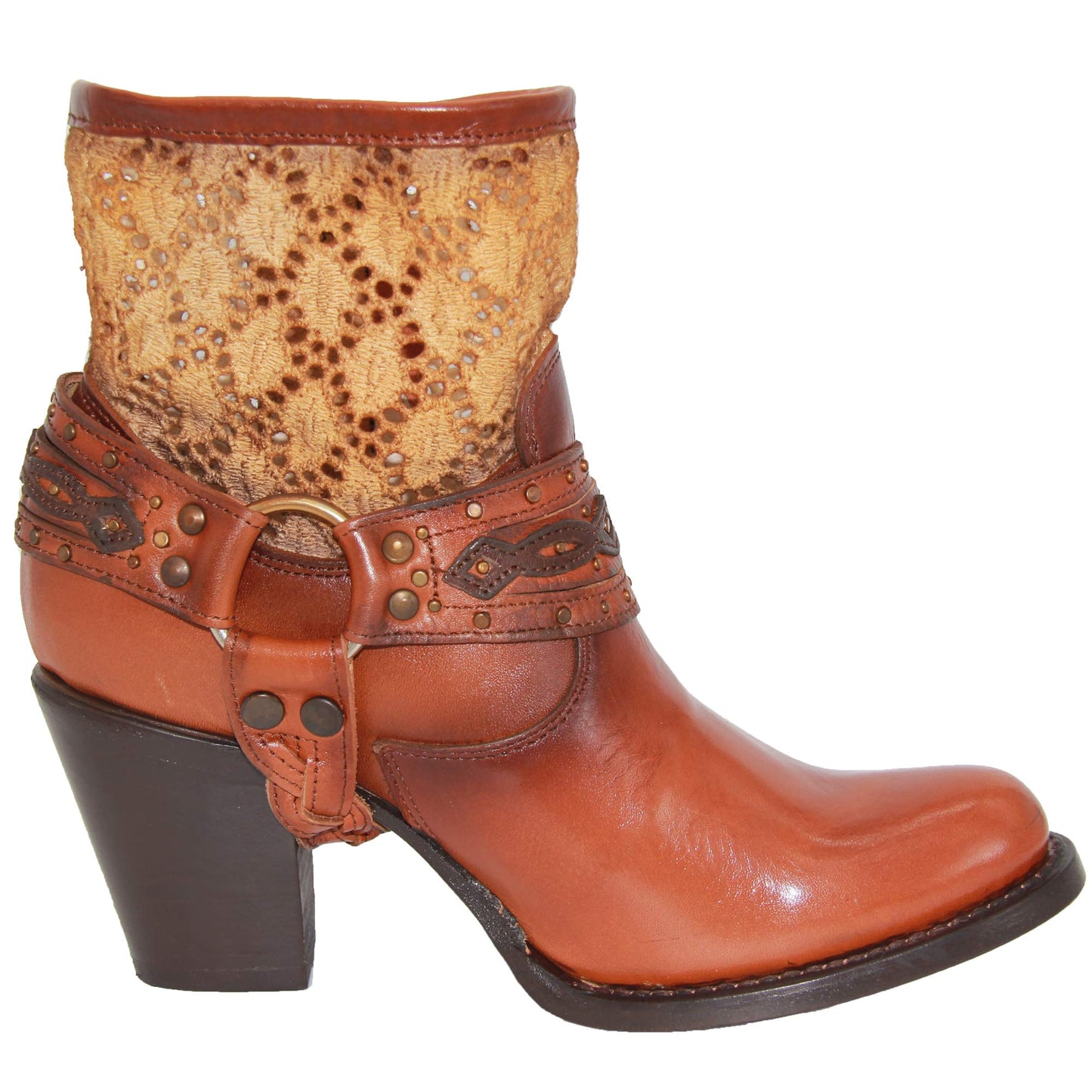 Women's Harness Short Ankle Cowgirl Boot