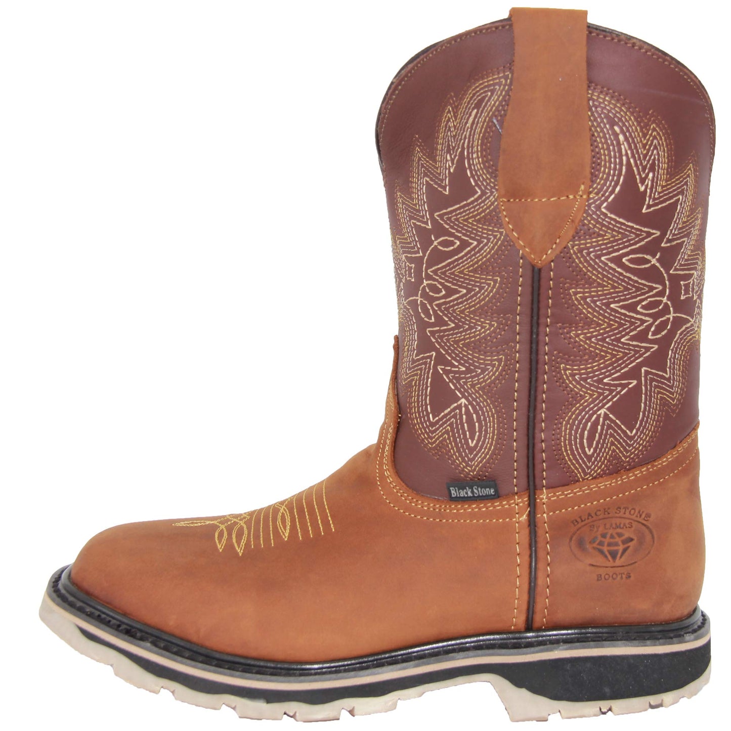 Men’s Leather Square Toe Western Work Boot