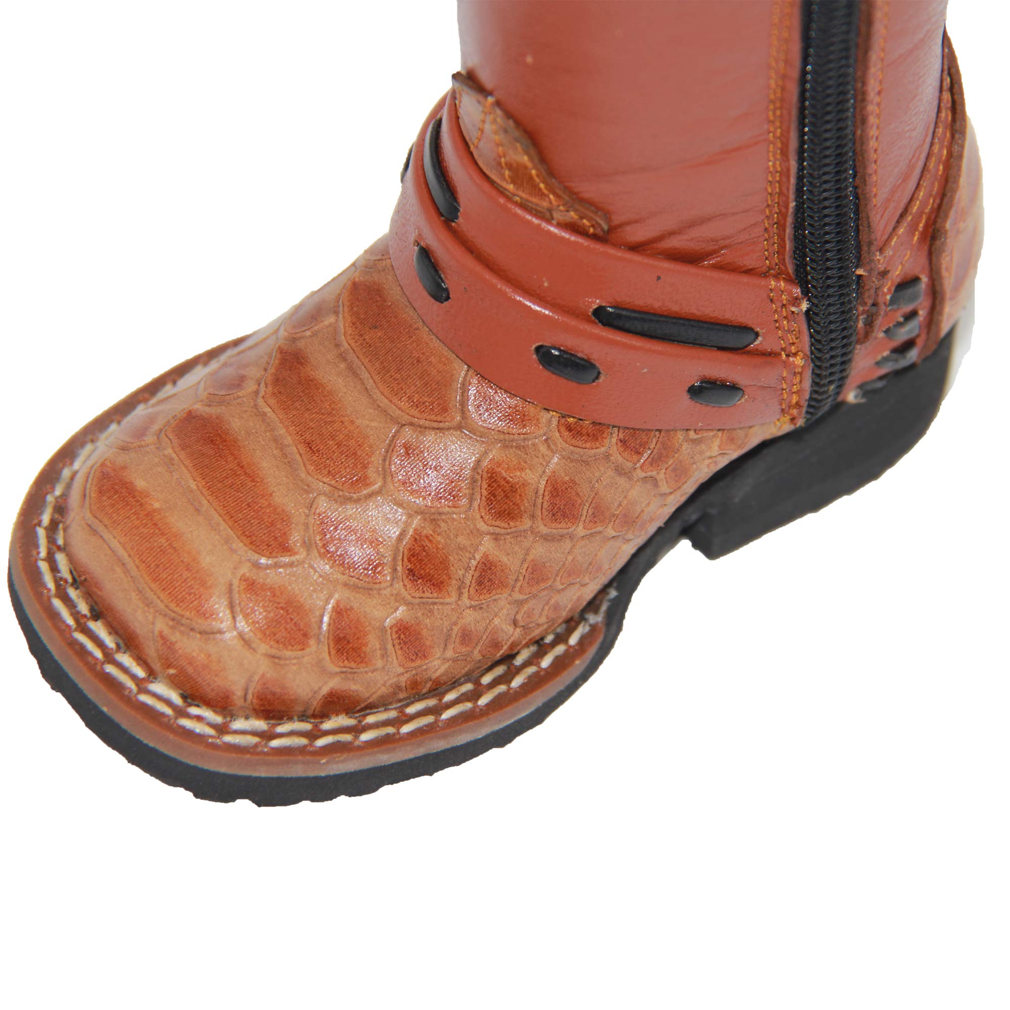 Toddler Infant Cowboy Boot Snake Print Leather Western Boot