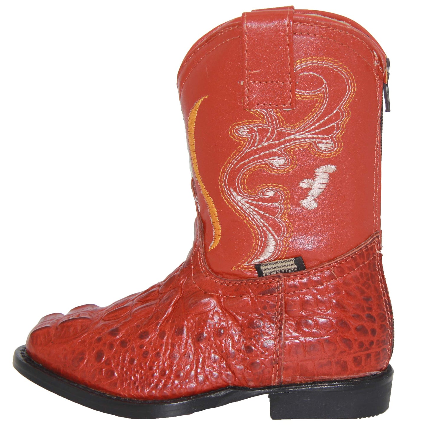 Toddler Infant Crocodile Print Oval Toe Western Boot