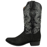 Mens Genuine Bull Neck Leather Cowboy Boot