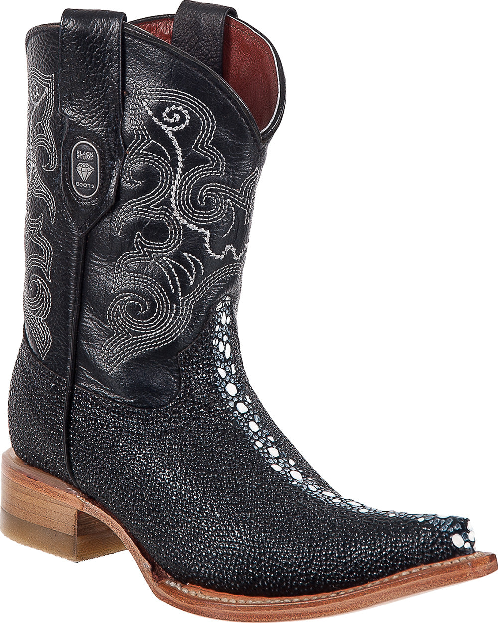 Kid's Leather StingRay Print Boot