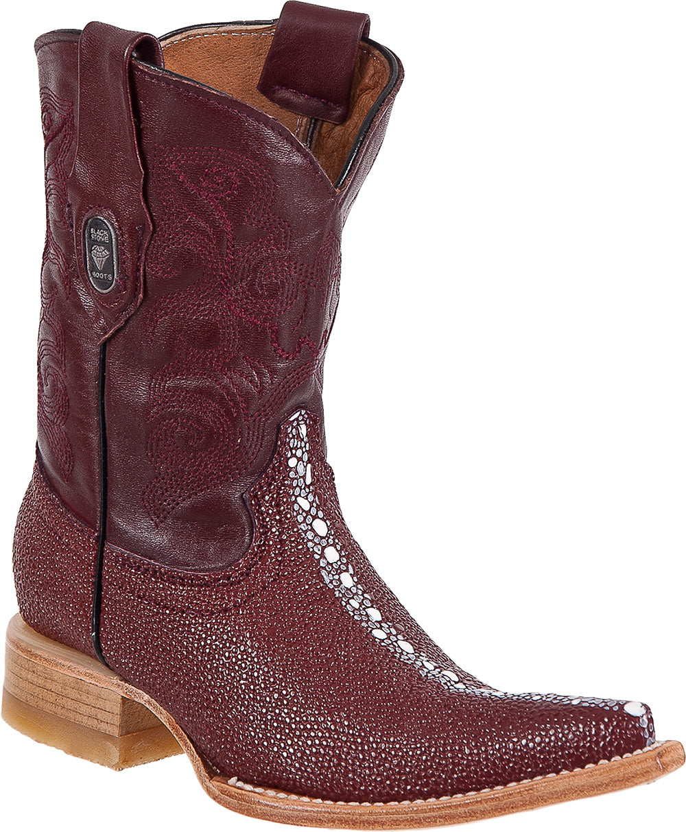 Kid's Leather StingRay Print Boot